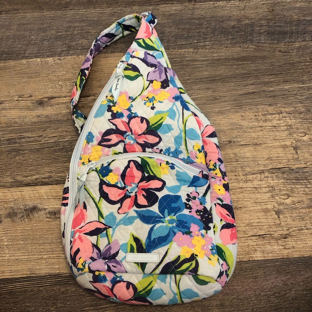 Vera Bradley Essential Sling Backpack Marian Floral EUC